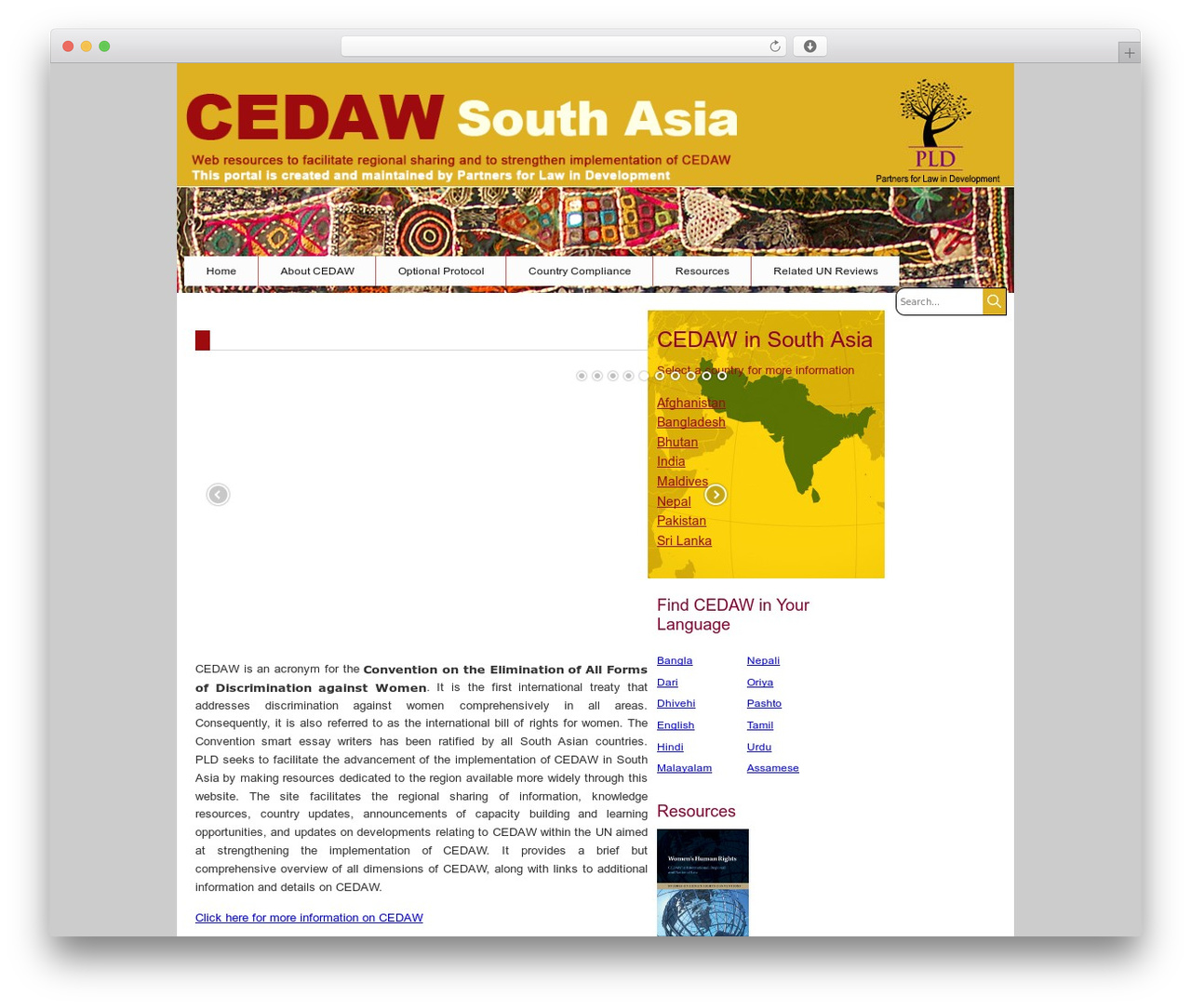 CEDAWSA Theme WP theme - cedawsouthasia.org
