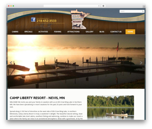 cherry best WordPress theme - camplibertyresort.com