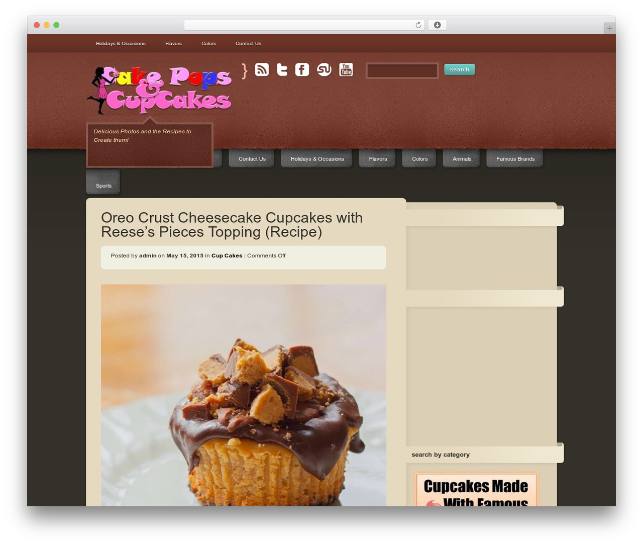 CherryTruffle WordPress theme design - cakepopsandcupcakes.com