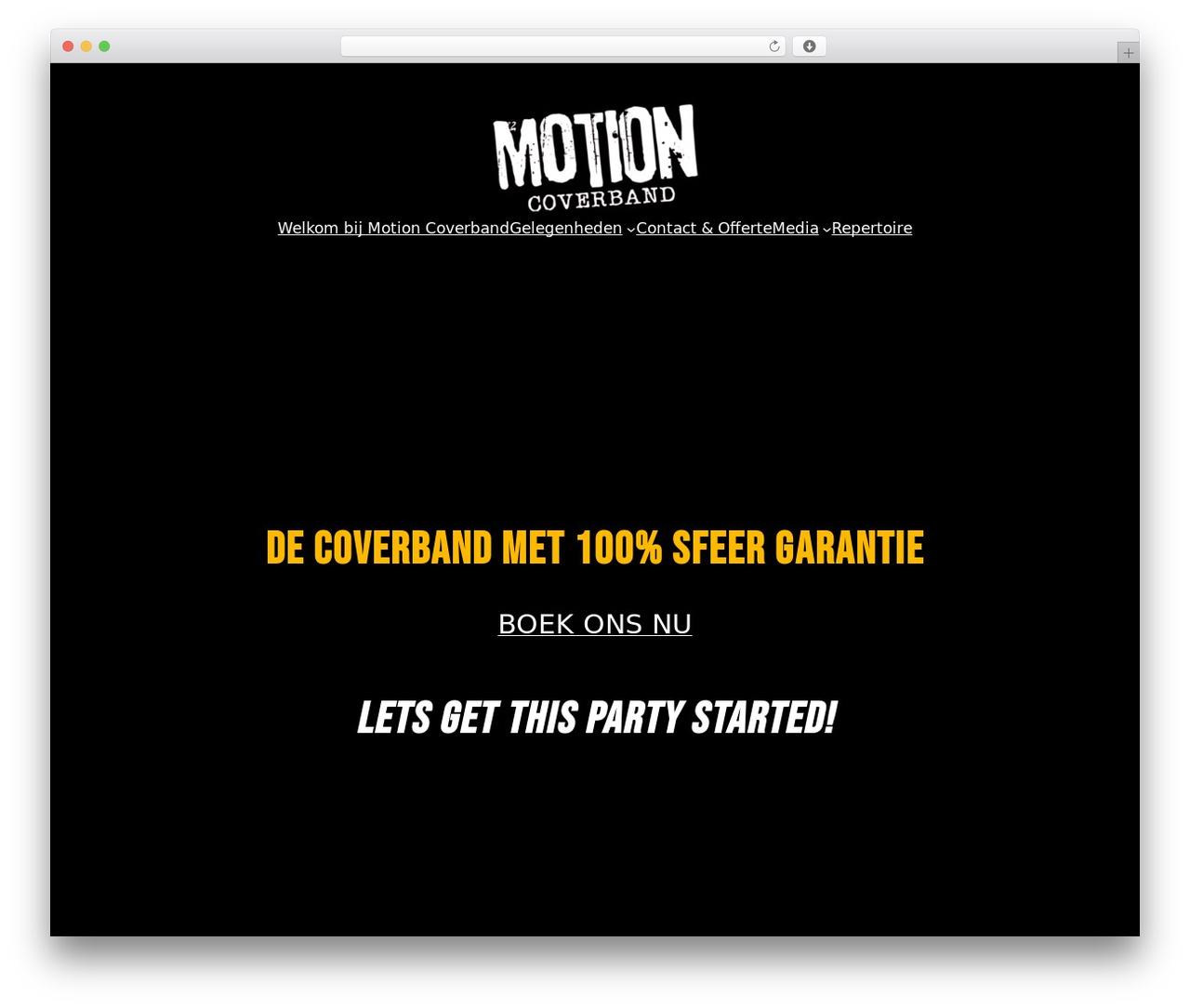 Elevated Lite theme WordPress - motioncoverband.nl