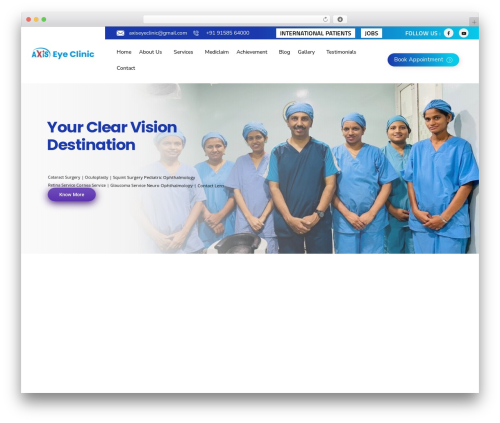 Mecare elementor WordPress plugin - axiseyeclinic.in