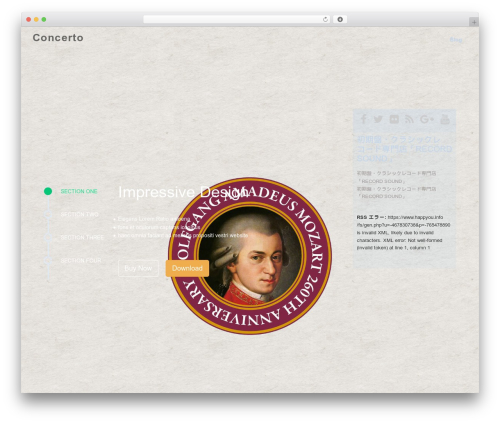 SinglePage theme WordPress free - concerto.work