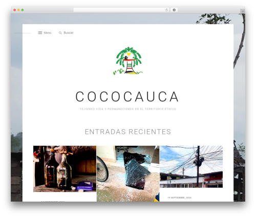 spatial WordPress theme design - cococauca.org