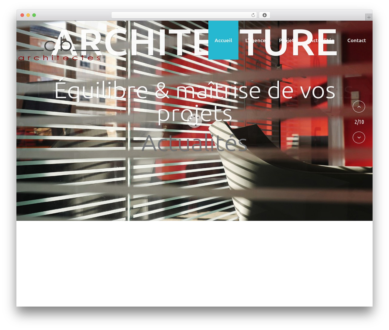 Theme WordPress cherry - cb-architectes.eu