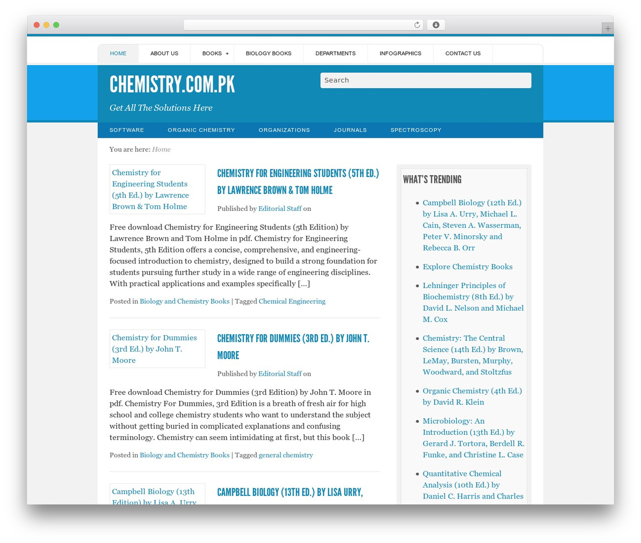 Theme WordPress Live Wire - chemistry.com.pk