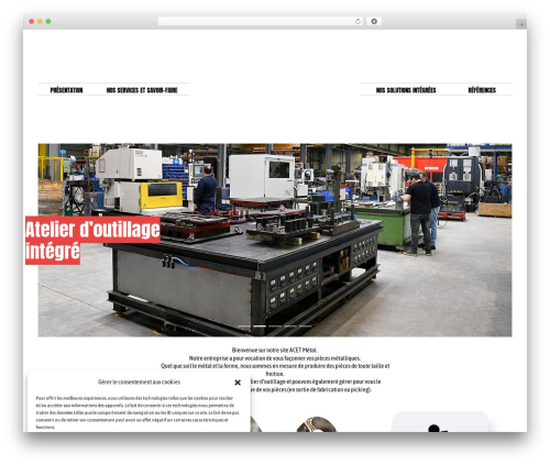 Transition & Perspectives WordPress theme - acet-metal.fr
