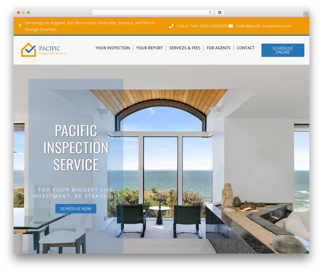 WordPress theme Hello Elementor - pacific-inspection.com