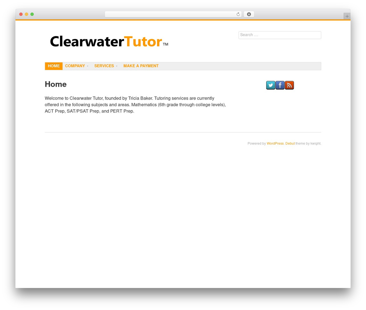 WordPress theme Debut - clearwatertutor.com WordPress theme Debut - clearwatertutor.com