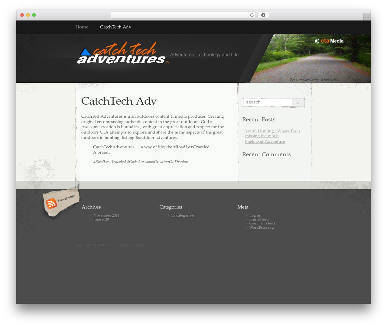 WordPress theme Elegant Grunge - catchtechadventures.net