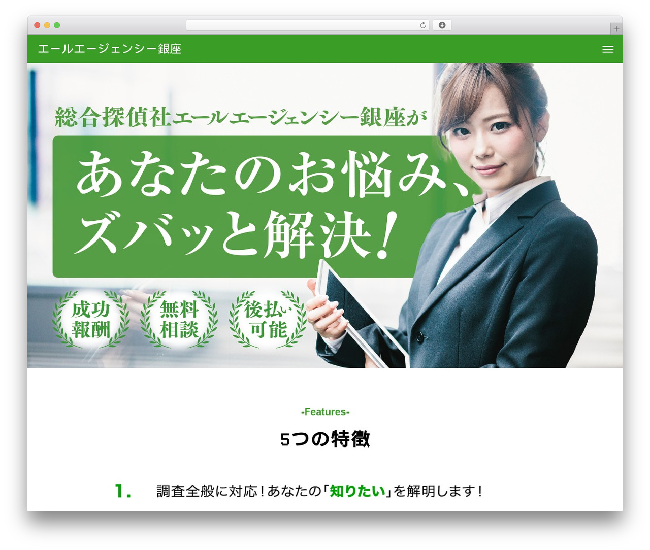 WordPress theme FALCON - aile-agency-ginza.com