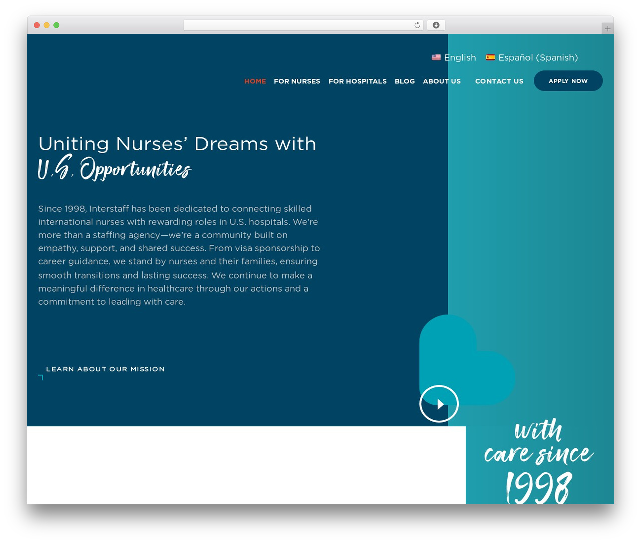 WordPress website theme Interstaff - www.interstaffinc.com