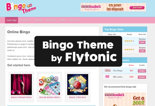 Bingo Theme WordPress theme by Flytonic