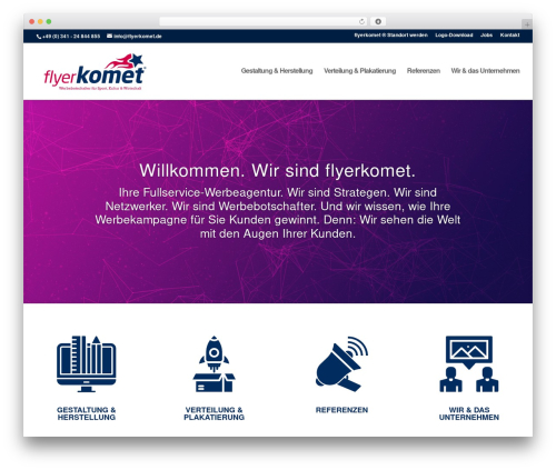 Divi theme WordPress - flyerkomet.de