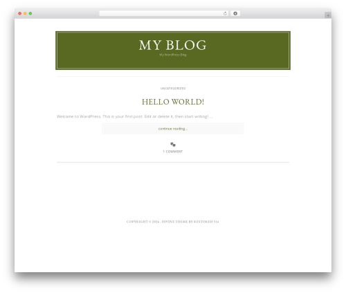 Divine Theme theme WordPress - farmingfamilyroots.com