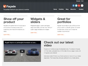 Facade WordPress website template