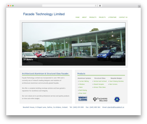 Facade WordPress website theme - facadetech.ie