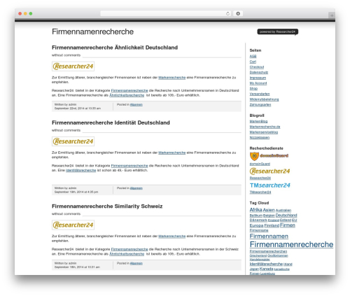 Journalist business WordPress theme - firmennamenrecherche.de