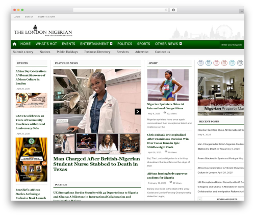 Passion premium WordPress theme - thelondonnigerian.com