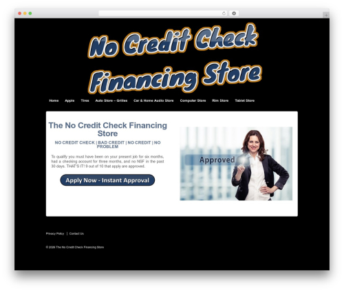 Responsive Pro WordPress ecommerce theme - thenocreditcheckfinancingstore.com