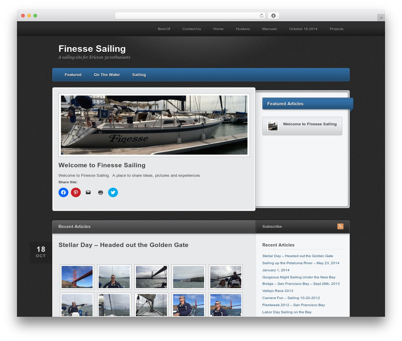 Traction PRO WordPress theme - finessesailing.com Traction PRO WordPress theme - finessesailing.com