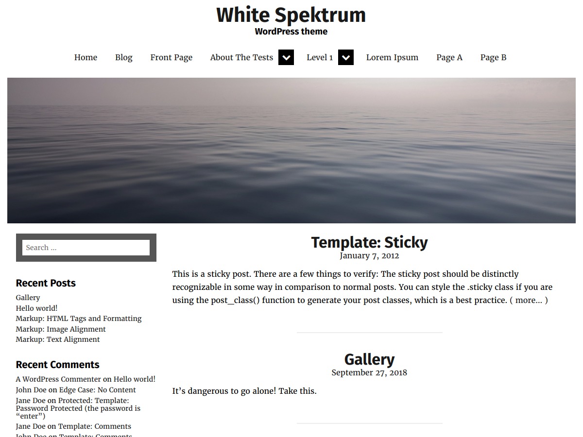 White Spektrum template WordPress free