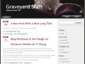 WordPress template Graveyard Shift