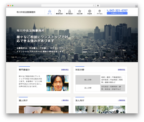 WordPress theme example - ichikawa-chuo.com