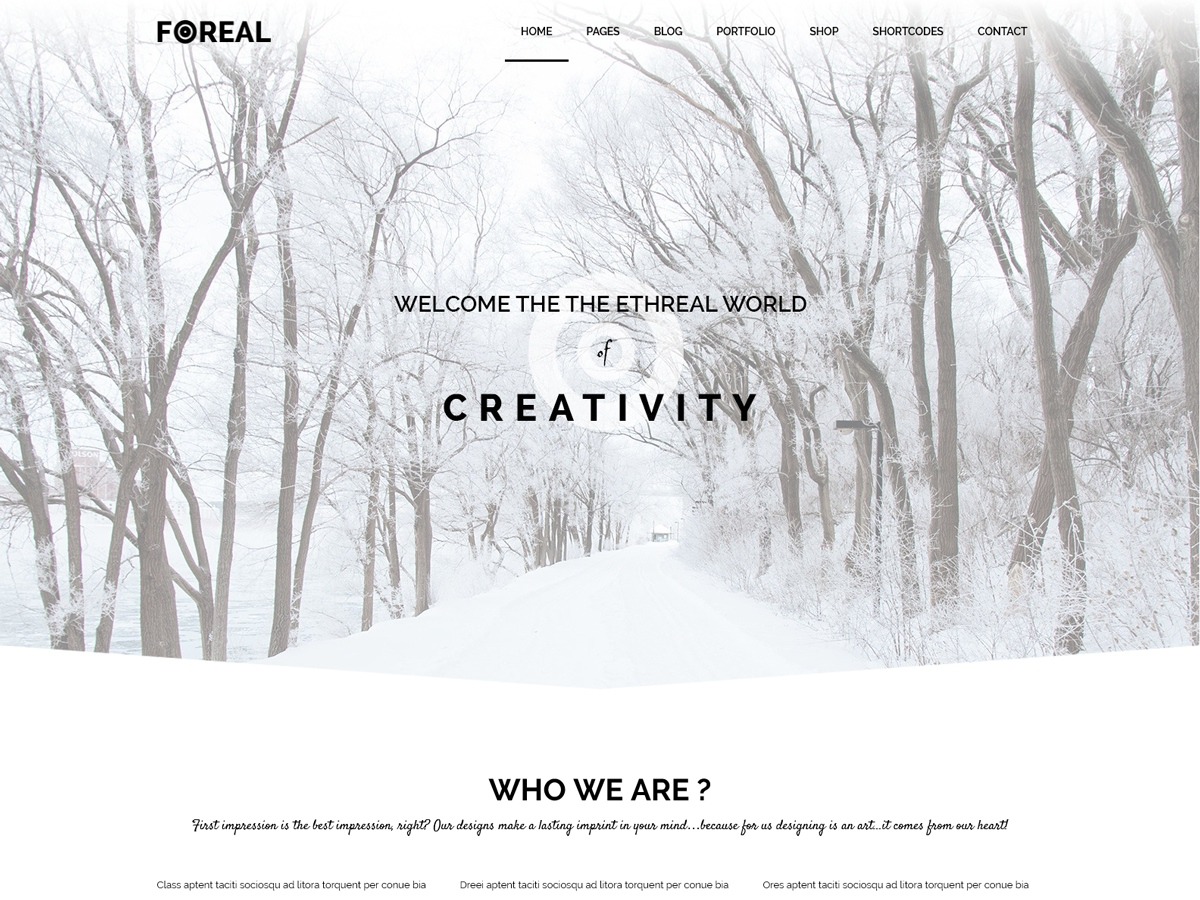WordPress theme Foreal by the BuddhaThemes team