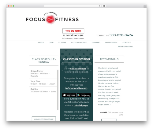 WordPress theme Genesis - fofhealthclub.com