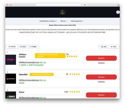 WordPress theme PokaTheme - bestencasinosdeutschland.com