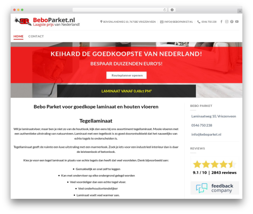BEBO WordPress theme - goedkopewandtegels.com