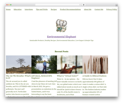 Blockbase (Premium) WordPress theme - environmentalelephant.com