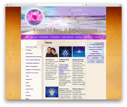 cle WordPress theme - centreofloveandenlightenment.net