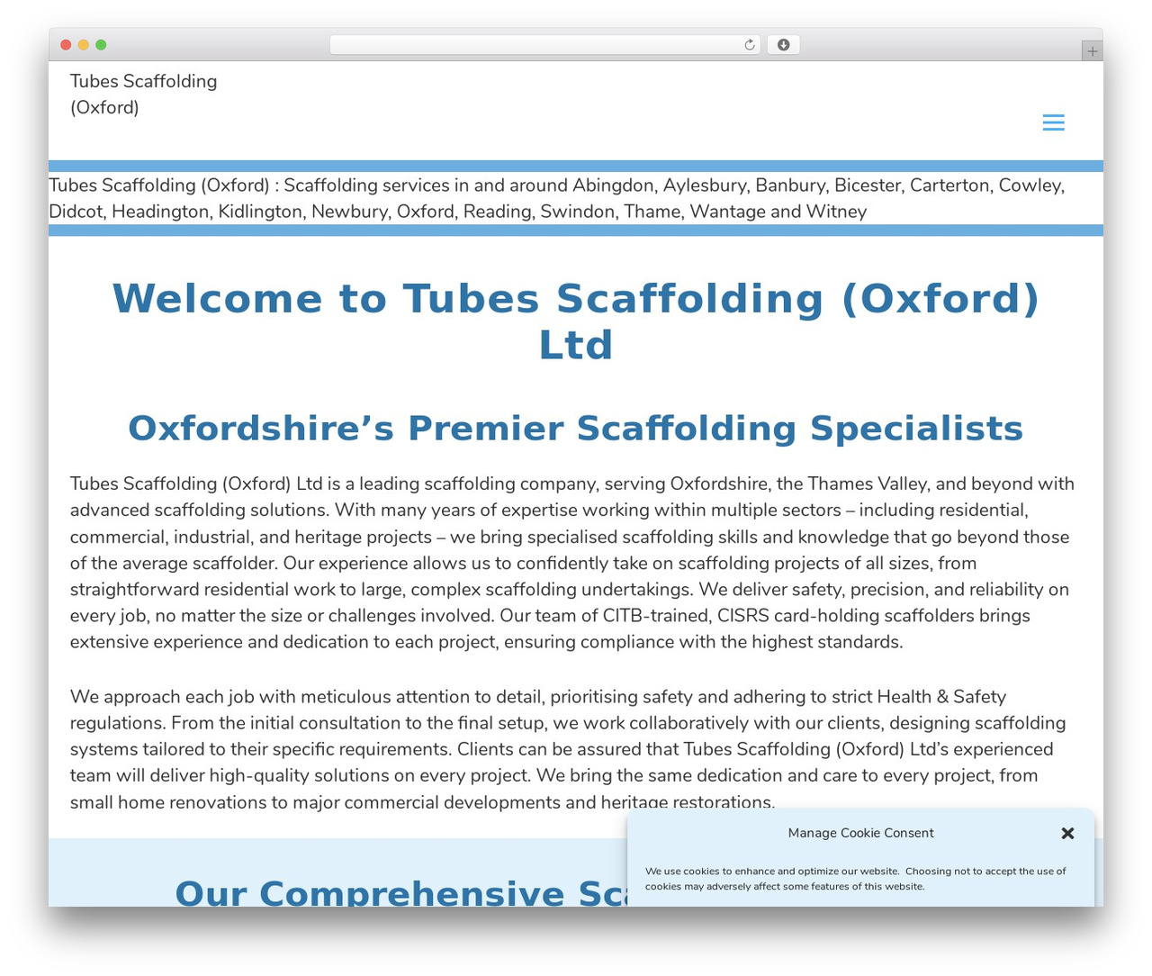 CustomTheme WordPress theme - tubesscaffolding.net
