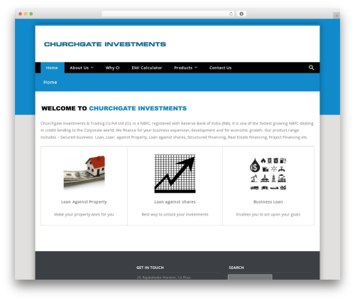Discovery WordPress theme - churchgateinvestments.com