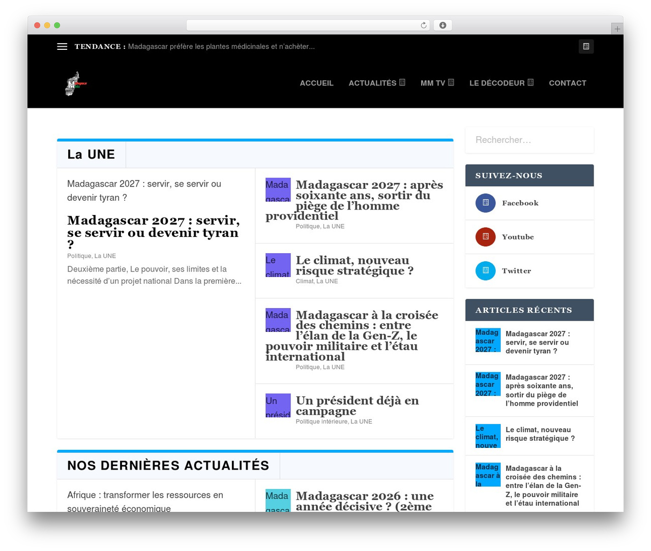 WordPress theme Extra Child Theme - madagascar-media.com