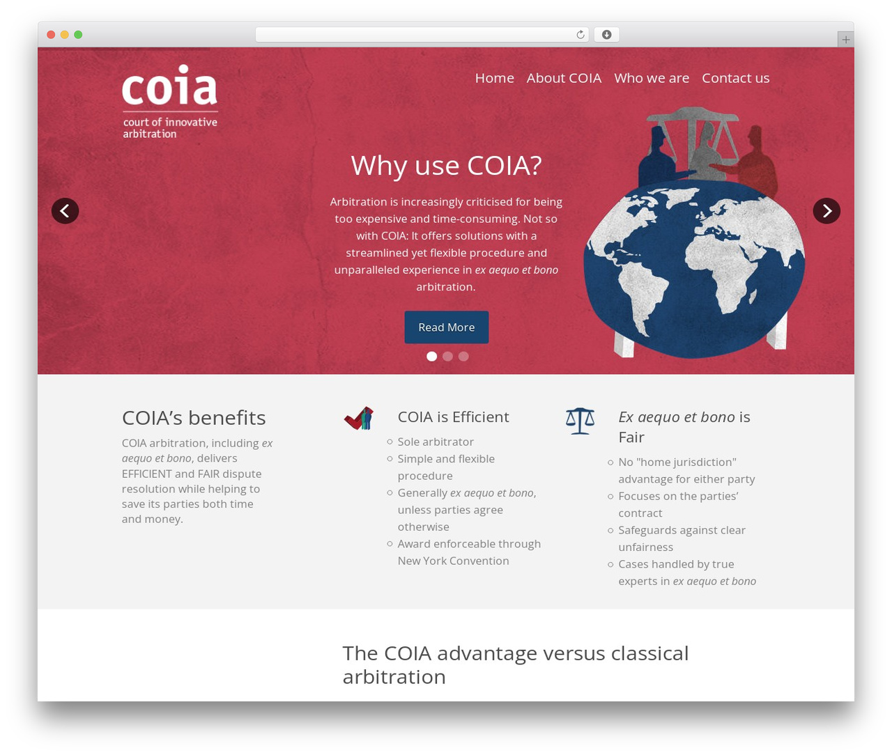 WordPress website theme Caravan - coia.org