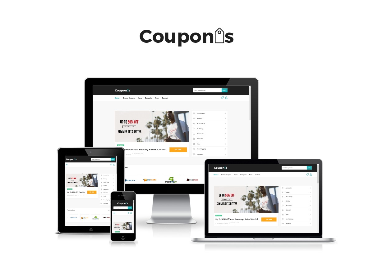 WordPress website theme Couponis