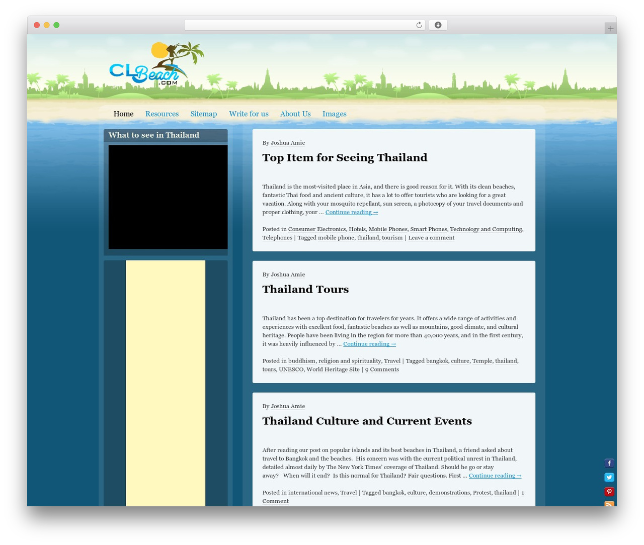 Beach WordPress theme - clbeach.com Beach WordPress theme - clbeach.com