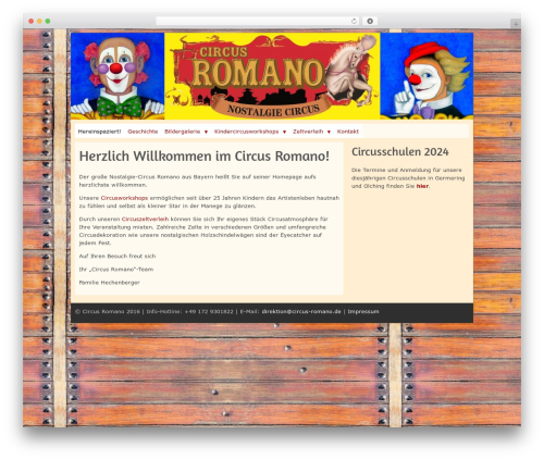 circuskind top WordPress theme - circus-romano.de