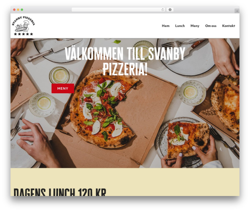 CMS cmsvrx system WordPress theme - svanbypizzeriatierp.se