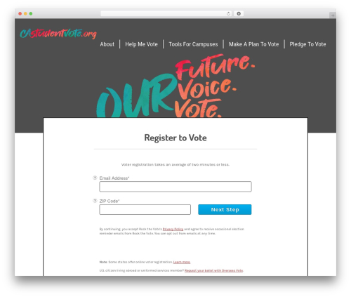 Crate WordPress theme - castudentvote.org