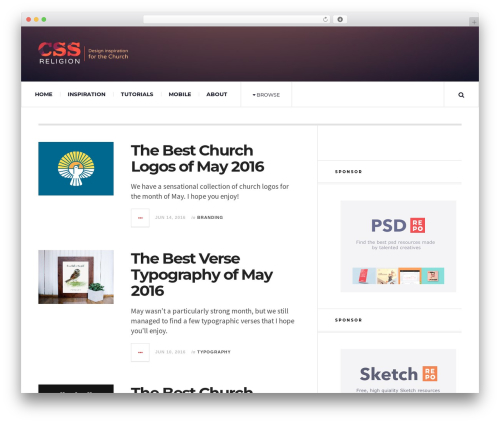 JustWrite WordPress page theme - cssreligion.com