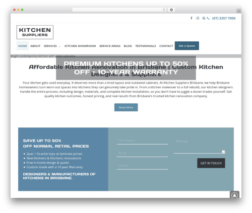 kitchen top WordPress theme - kitchensuppliers.net.au