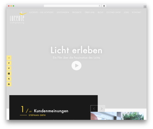 Lucente WP theme - www.lucente-lichtplanung.de