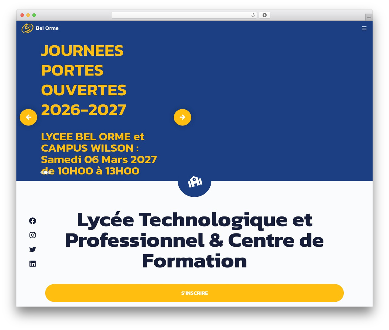 Lycée Bel Orme theme WordPress - belorme.com Lycée Bel Orme theme WordPress - belorme.com