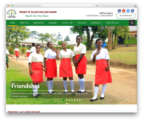 MOCK theme WordPress - mountofolivescollege.sc.ug
