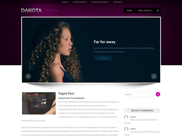 WordPress theme Dakota by OsomPress