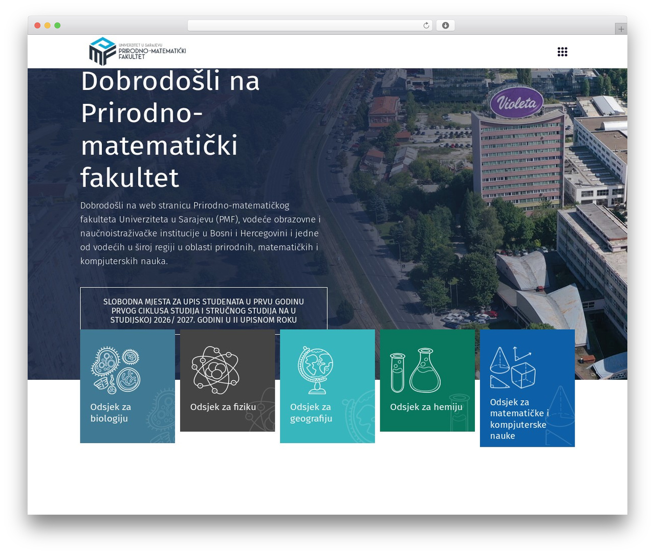 Theme WordPress PMF - pmf.unsa.ba