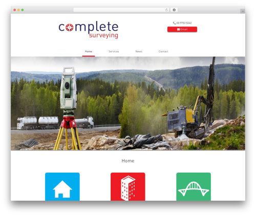 WordPress theme Canvas - completesurveying.com.au